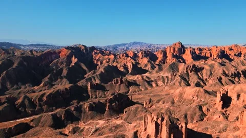 Real Shot Panorama of Continuous Dark Color Mountain on Cloudy Day at Colorful Stock Footage 337152142