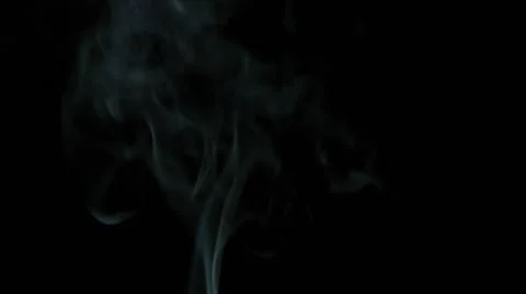 Real Silky Smoke on Black Background Stock Footage 68034246