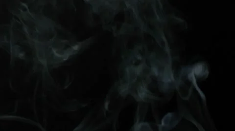 Real Silky Smoke on Black Background Stock Footage