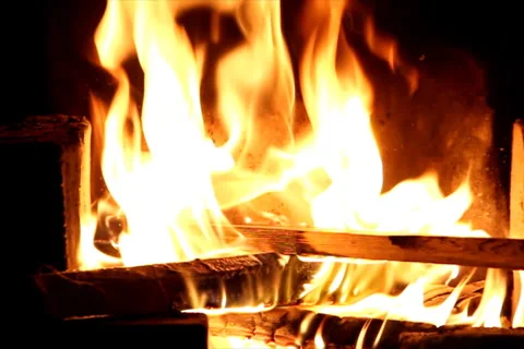 Real Slow Fire 3 NTSC Stock Footage 1043048