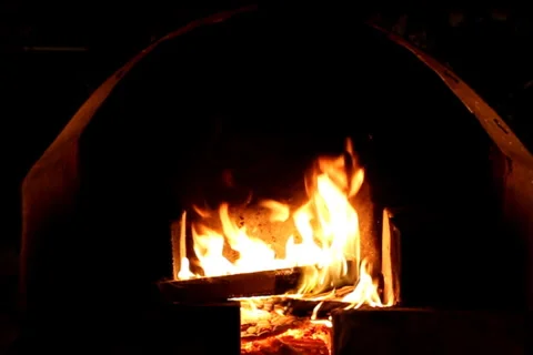 Real Slow Fire 4 NTSC Stock Footage 1043284