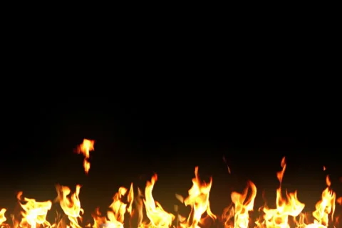 Real Slow Fire with Alpha Mat NTSC Stock Footage 1044191