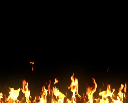 Real Slow Fire with Alpha Mat PAL Stock Footage 1044192