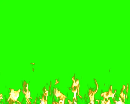 Real Slow Fire on the green screen PAL Stock Footage 1044197