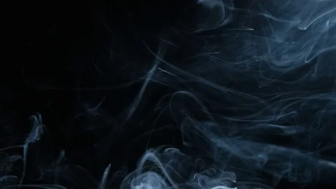 Real smoke on black background Stock Footage 102293466