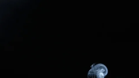Real smoke on black background Stock Footage 102294172