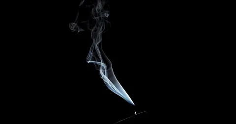 Real smoke on a black background. Thin F... | Stock Video | Pond5