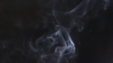 Real Smoke On Black Screen Stock Footage 106677666