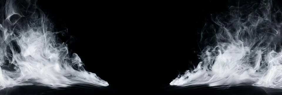 Real smoke exploding outwards with empty center. Dramatic smoke or fog effe.. Stock Photos