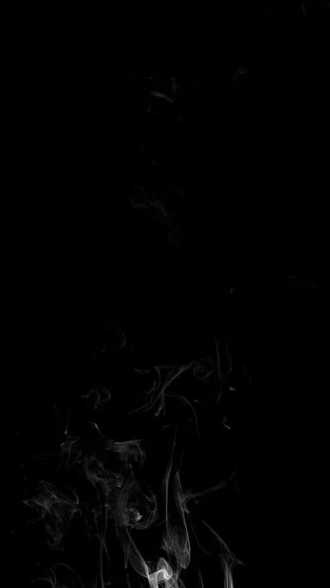 Real smoke from incense on black background, smoke overlay in slow motion. Cl Stock Footage 280669673