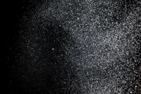 Real snow on black background Stock Photos