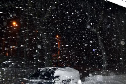 Real Snow Blizzard Stock Photos