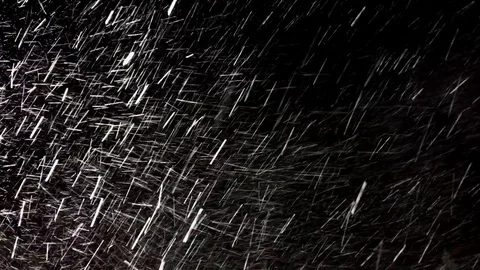 Real Snow at Dark. Winter Snowfall. Stock Footage 83858454