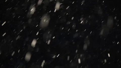 REAL SNOW FALL BACKGROUND IN SLOW MOTION AT NIGHT Stock Footage 102814526