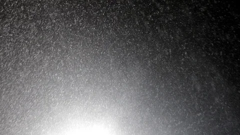 Real snow falling in the rays of street ... | Stock Video | Pond5