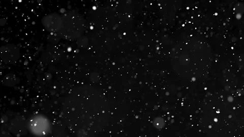 Real Snow Falling Slowly on Black Background, Cold Winter Snowing Overlay Stock Footage 324575655