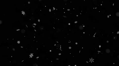 Real Snow, falling snow isolated on black background in 4K to be used for compos 스톡 동영상 145253903