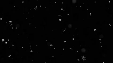 Real Snow, falling snow isolated on black background in 4K to be used for compos 스톡 동영상 145253904