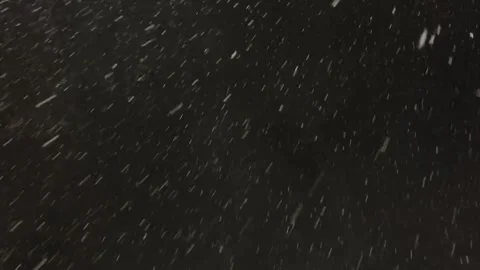 Real snow falls on camera. Falling snow. Heavy snowfall video. Winter fairy tale Stock Footage 263731466