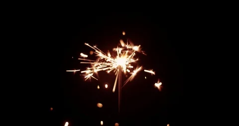 Real Sparks FX on Black Background Vidéo 122582708