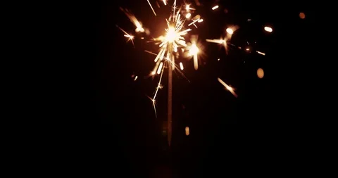 Real Sparks FX on Black Background Vídeos de archivo 122582980