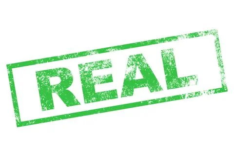 REAL stamp sign Stock Illustration