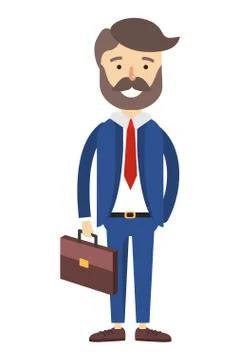 Real state agent cartoon Stock Illustration