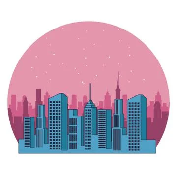 Real state building cartoon Ilustración de archivo
