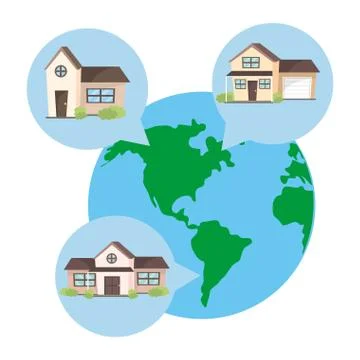 Real state cartoon Stock Illustration