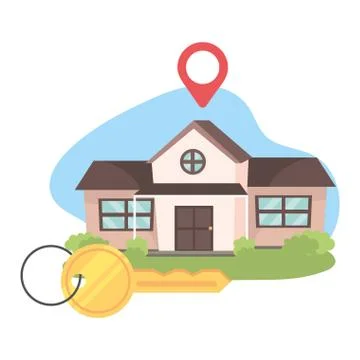 Real state cartoon Stock Illustration