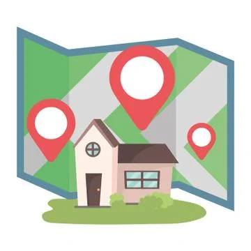 Real state cartoon Stock Illustration
