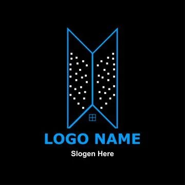 Real state construction logo abstract vector design Stock Illustration