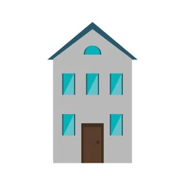 Real state house new two floor Ilustración de archivo