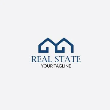 Real State Logo with style Modern Stock Illustration
