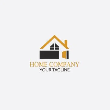 Real State Logo with style Modern Stock Illustration