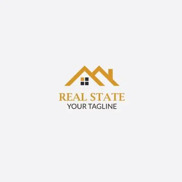 Real State Logo with style Modern Illustrazione stock