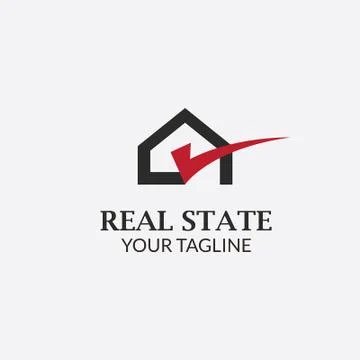 Real State Logo with style Modern Stock Illustration