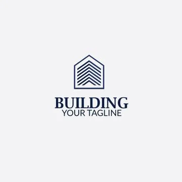 Real State Logo with style Modern Stock Illustration