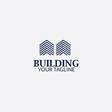 Real State Logo with style Modern Illustrazione stock