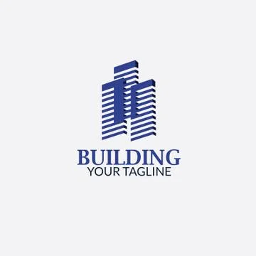 Real State Logo with style Modern Stock Illustration