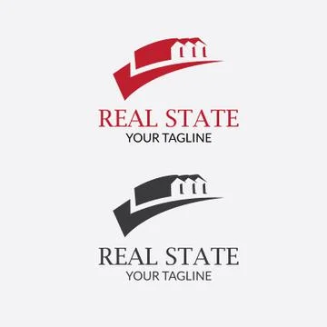 Real State Logo with style Modern Illustrazione stock