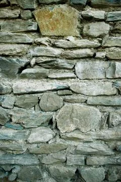 Real stone wall surface with cement Foto stock
