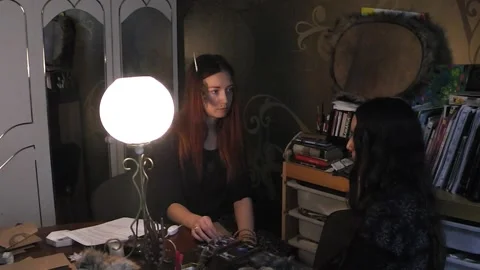 A real Tarot session.Part 3 Stock-Footage 145803349