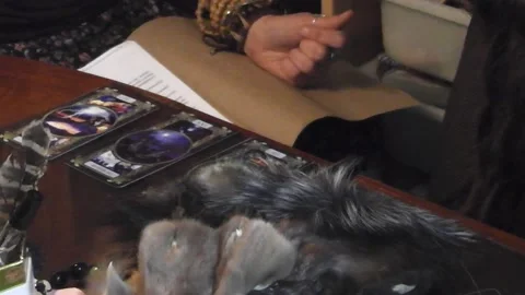A real Tarot session.Part 4 Stock-Footage 145803445