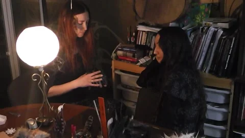 A real Tarot session.Part 6 Stock-Footage 145802628
