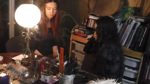 A real Tarot session.Part1 Stock-Footage 145803088