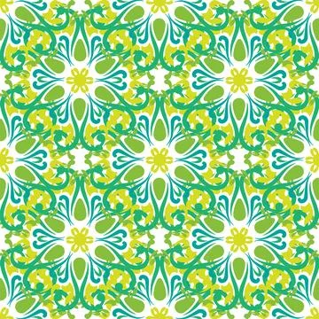 Real Tatar seamless pattern. Islamic tulip, floral geometry. Culture of the.. Stock Illustration