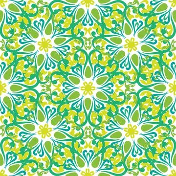 Real Tatar seamless pattern. Islamic tulip, floral geometry. Culture of the.. Stock Illustration