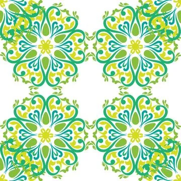 Real Tatar seamless pattern. Islamic tulip, floral geometry. Culture of the T Illustrazione stock