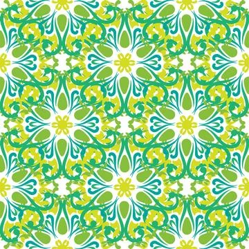 Real Tatar seamless pattern. Islamic tulip, floral geometry. Culture of the T Ilustração Stock